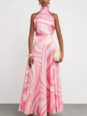 Pucci Marmo halterneck silk top